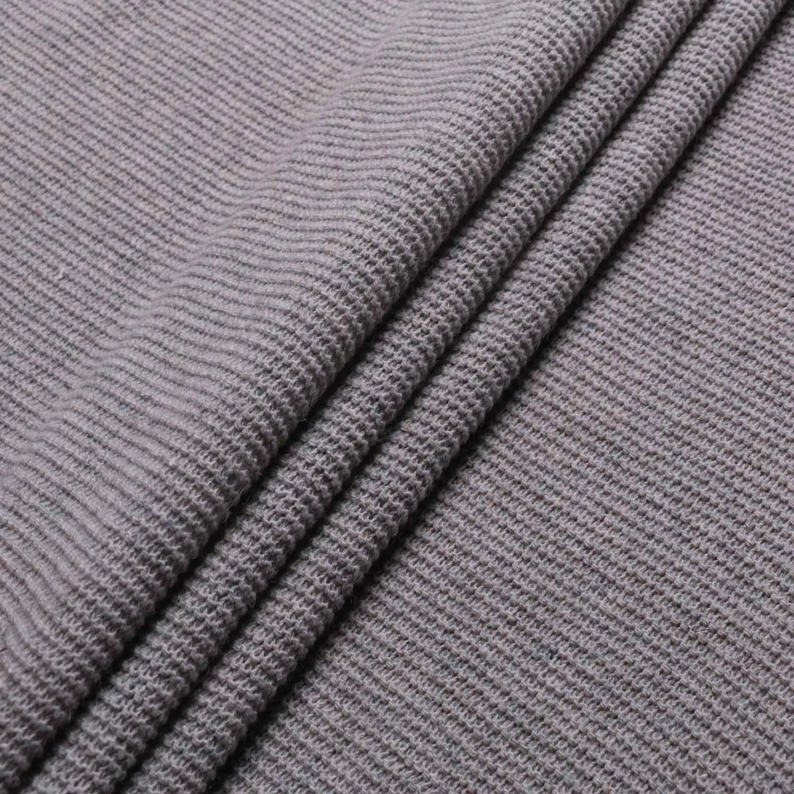Purl Knit Fabric - Khaki green, dusty pink, red and pale grey