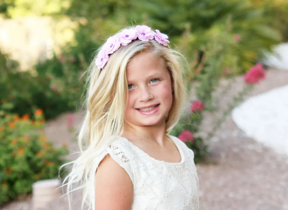 Purple Mini Rose Flower Crown