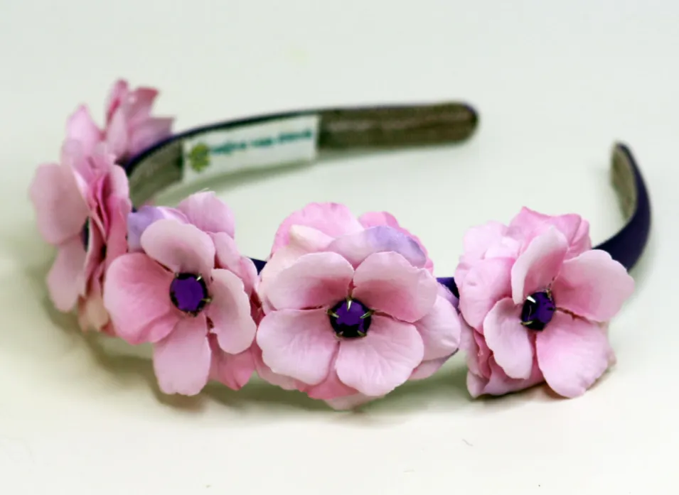 Purple Mini Rose Flower Crown