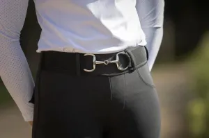 QJ Riding Wear Snaffle Belt Silver