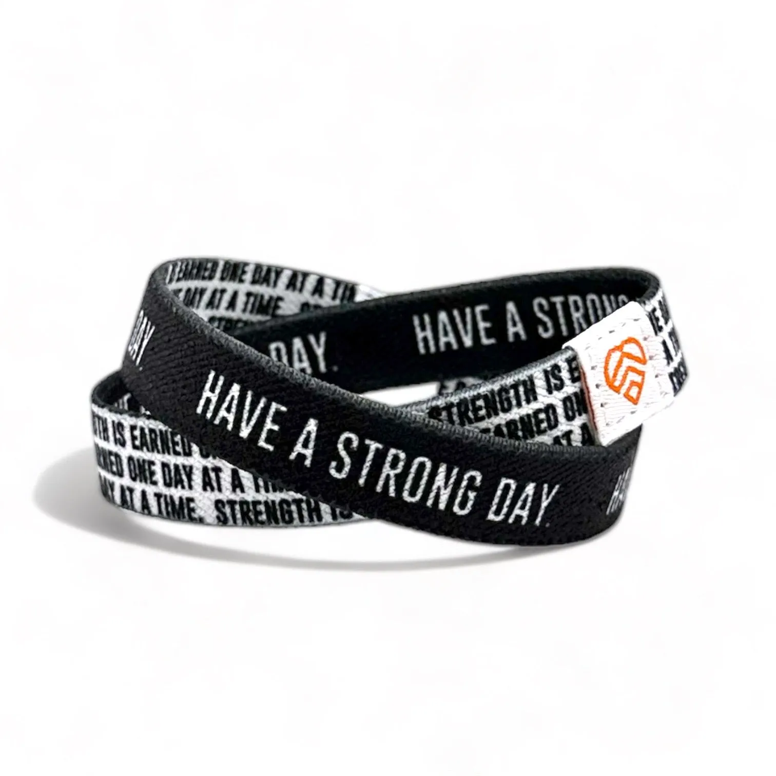 "Strength is earned one day at a time." | Adult Reversible Wristband