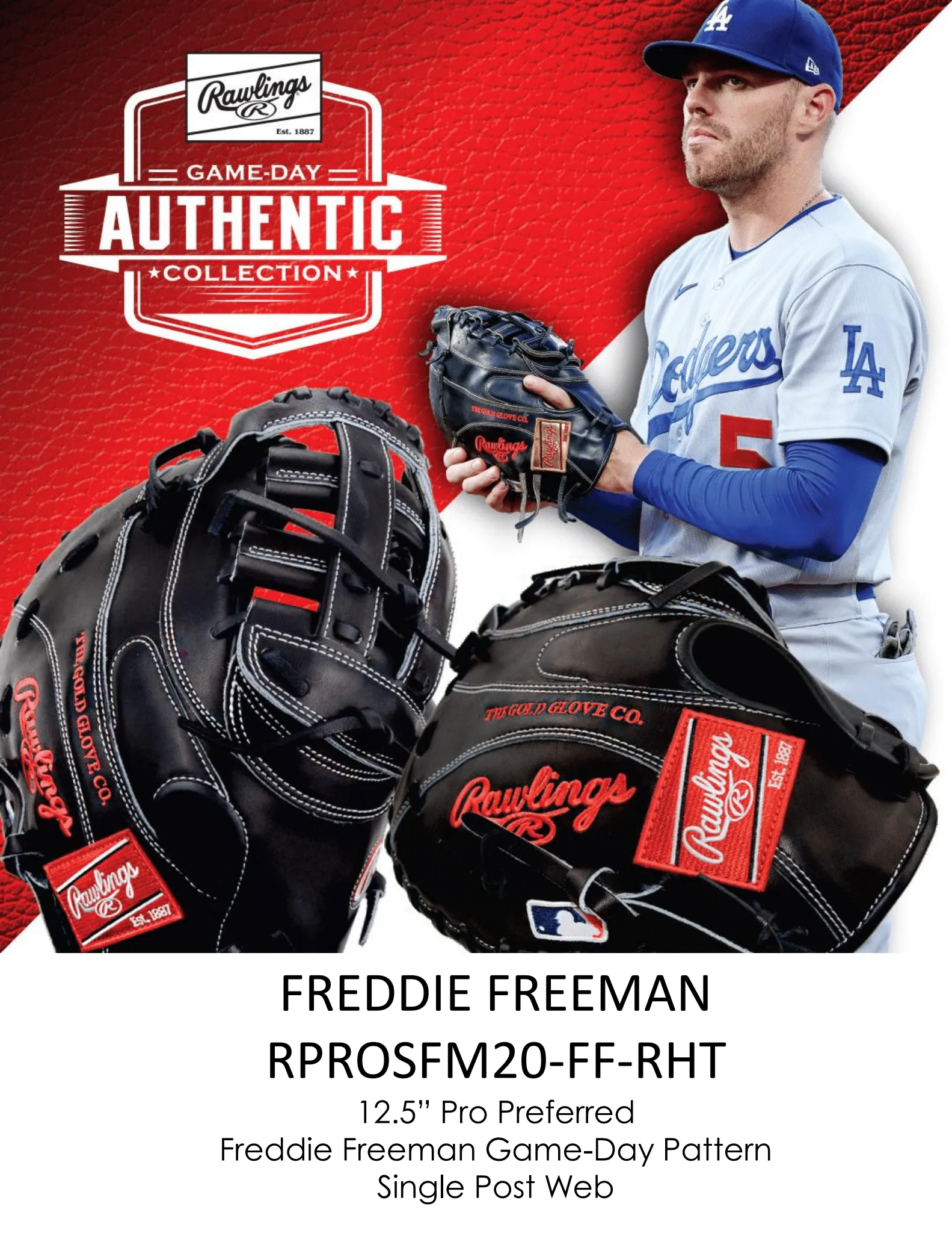 RAWLINGS "PRO PREFERRED" SERIES - MLB COLLECTION - FREDDIE FREEMAN