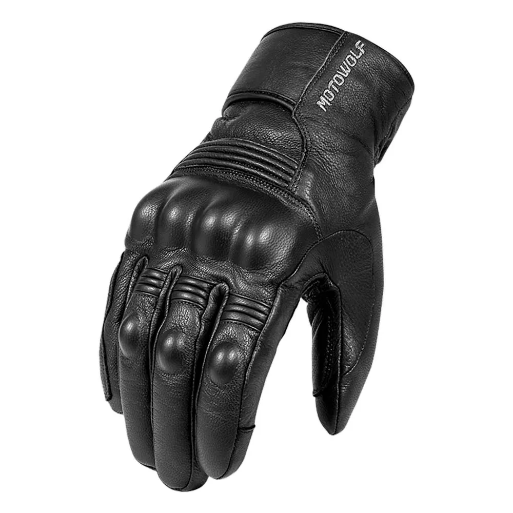 Real Leather Motorcycle Gloves