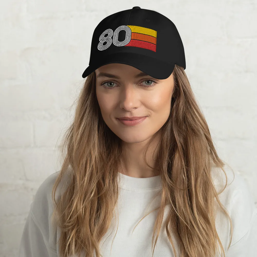 Retro Tri-Line 1980 Baseball Dad hat