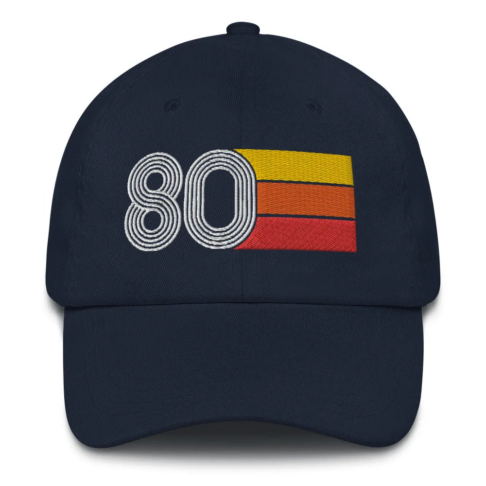 Retro Tri-Line 1980 Baseball Dad hat