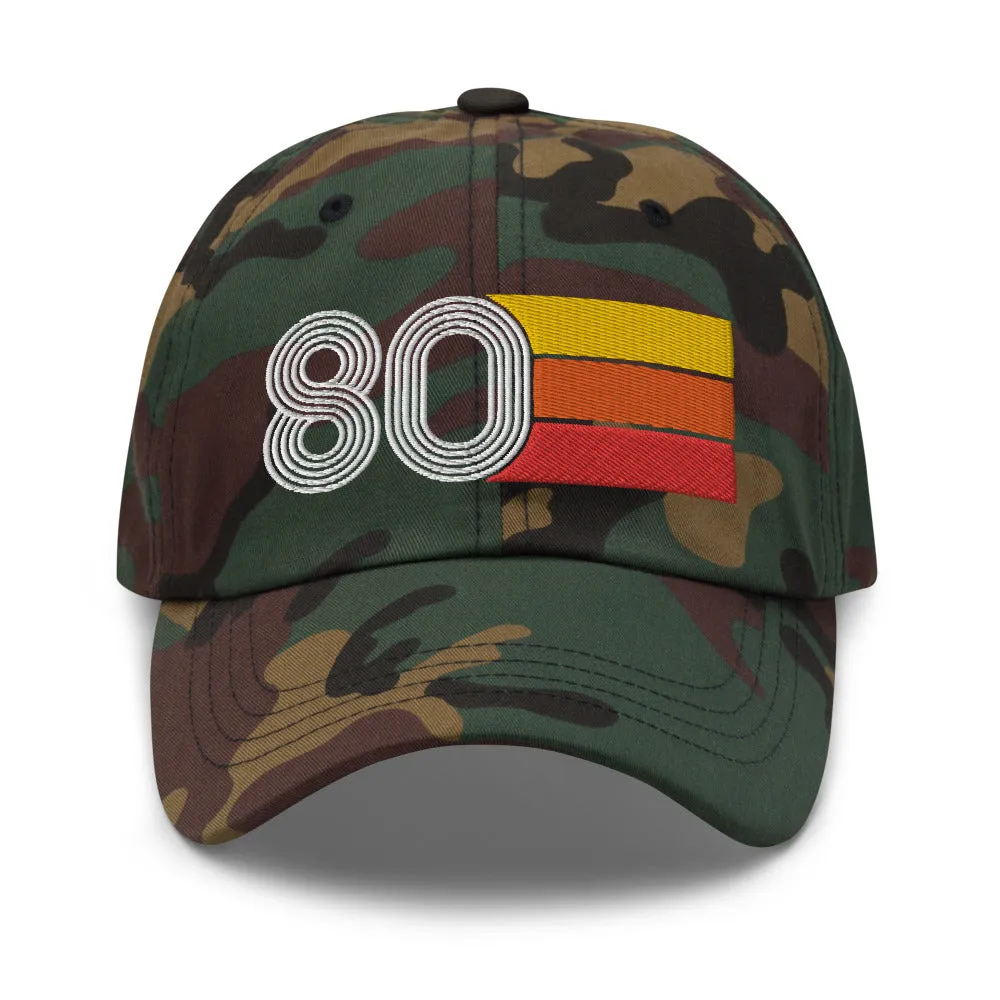 Retro Tri-Line 1980 Baseball Dad hat