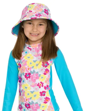 Reversible Bucket Sun Hat - Prettyberry Blue