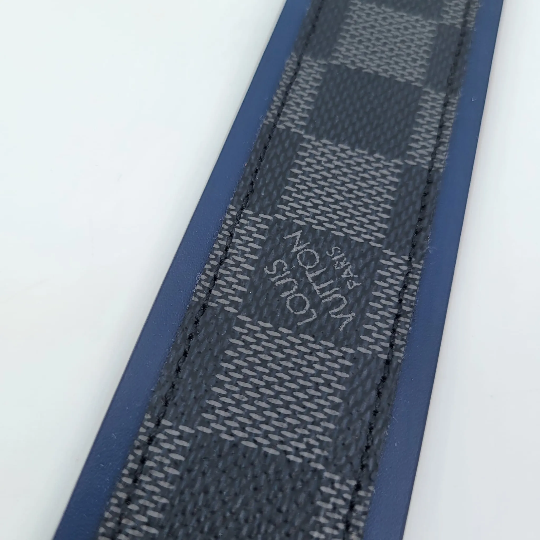 Reversible Damier Graphite Epi Initials 40 MM Belt