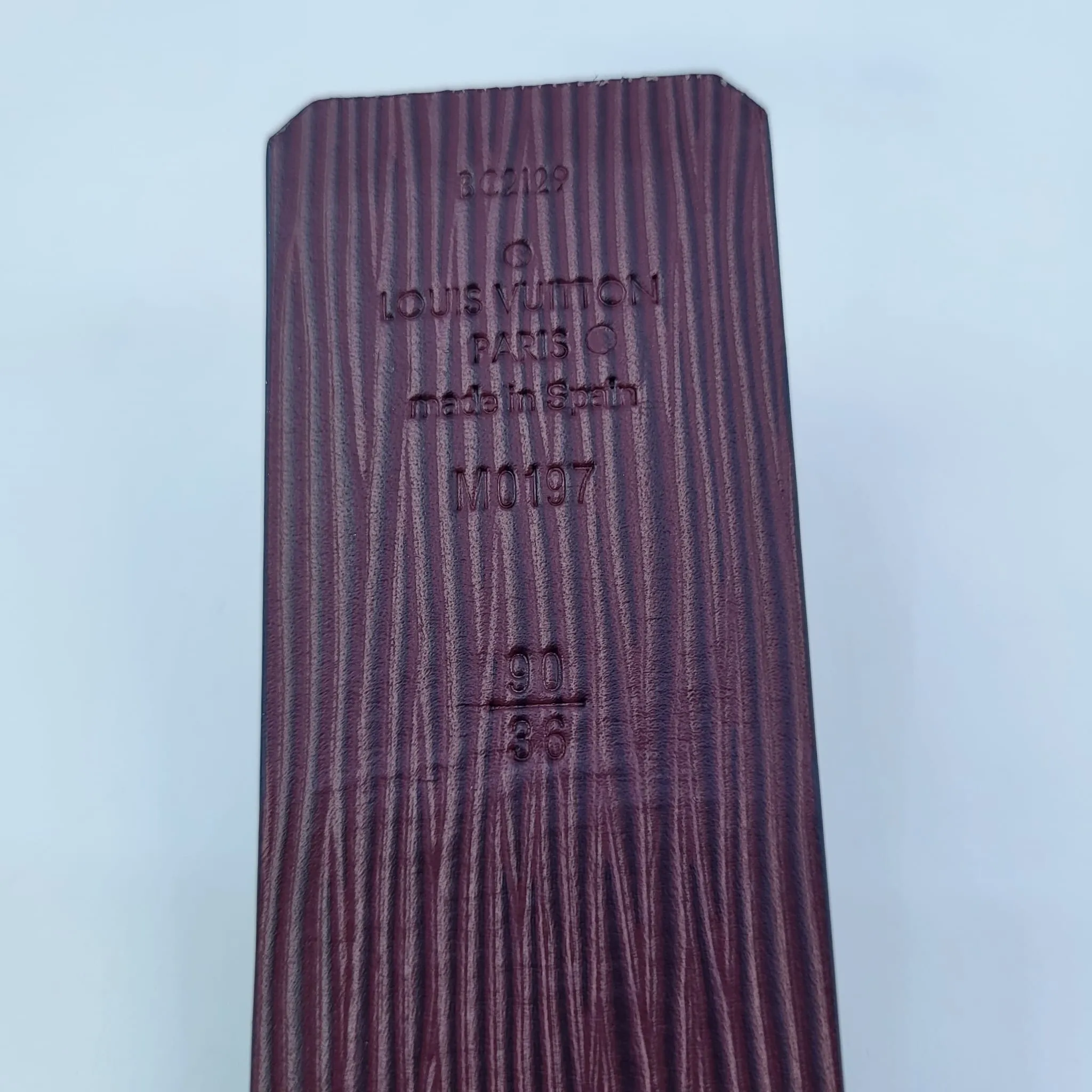 Reversible Damier Graphite Epi Initials 40 MM Belt
