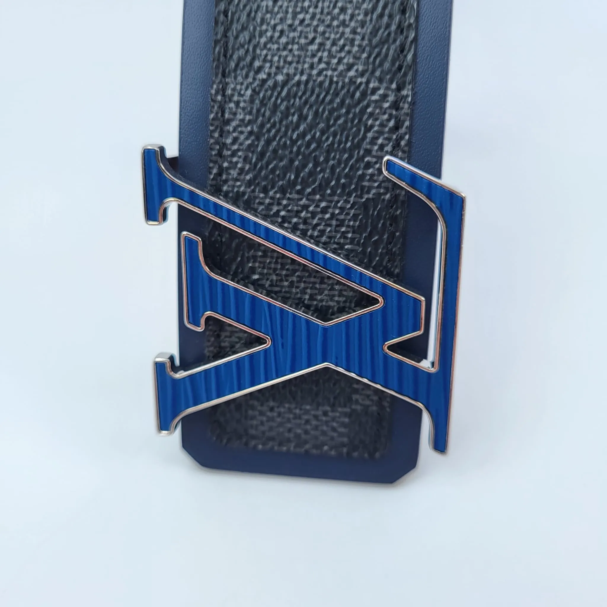 Reversible Damier Graphite Epi Initials 40 MM Belt