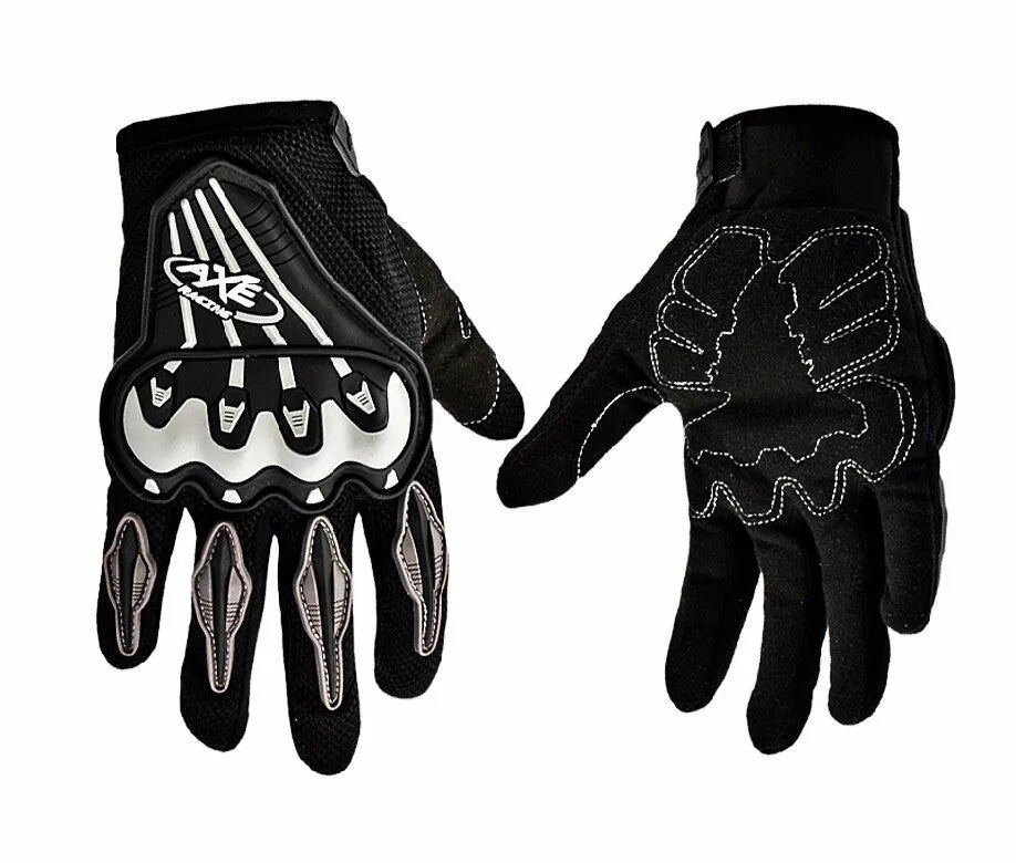 R.J.VON AXE Bike Riding Hand Gloves Full Finger (Black)