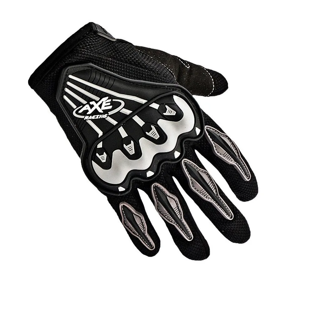 R.J.VON AXE Bike Riding Hand Gloves Full Finger (Black)