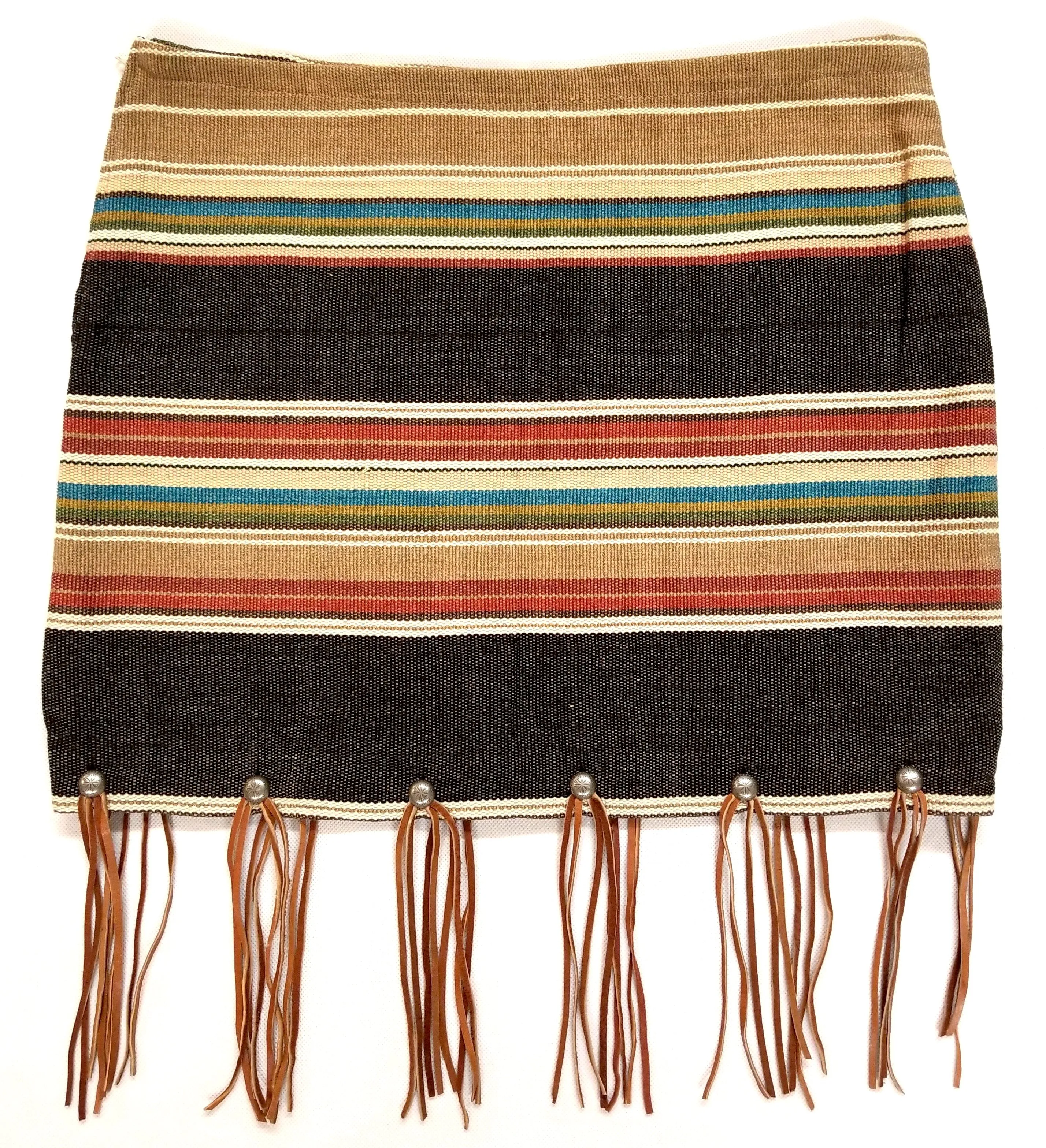 Roam-Serape Fringed Skirt