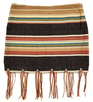 Roam-Serape Fringed Skirt