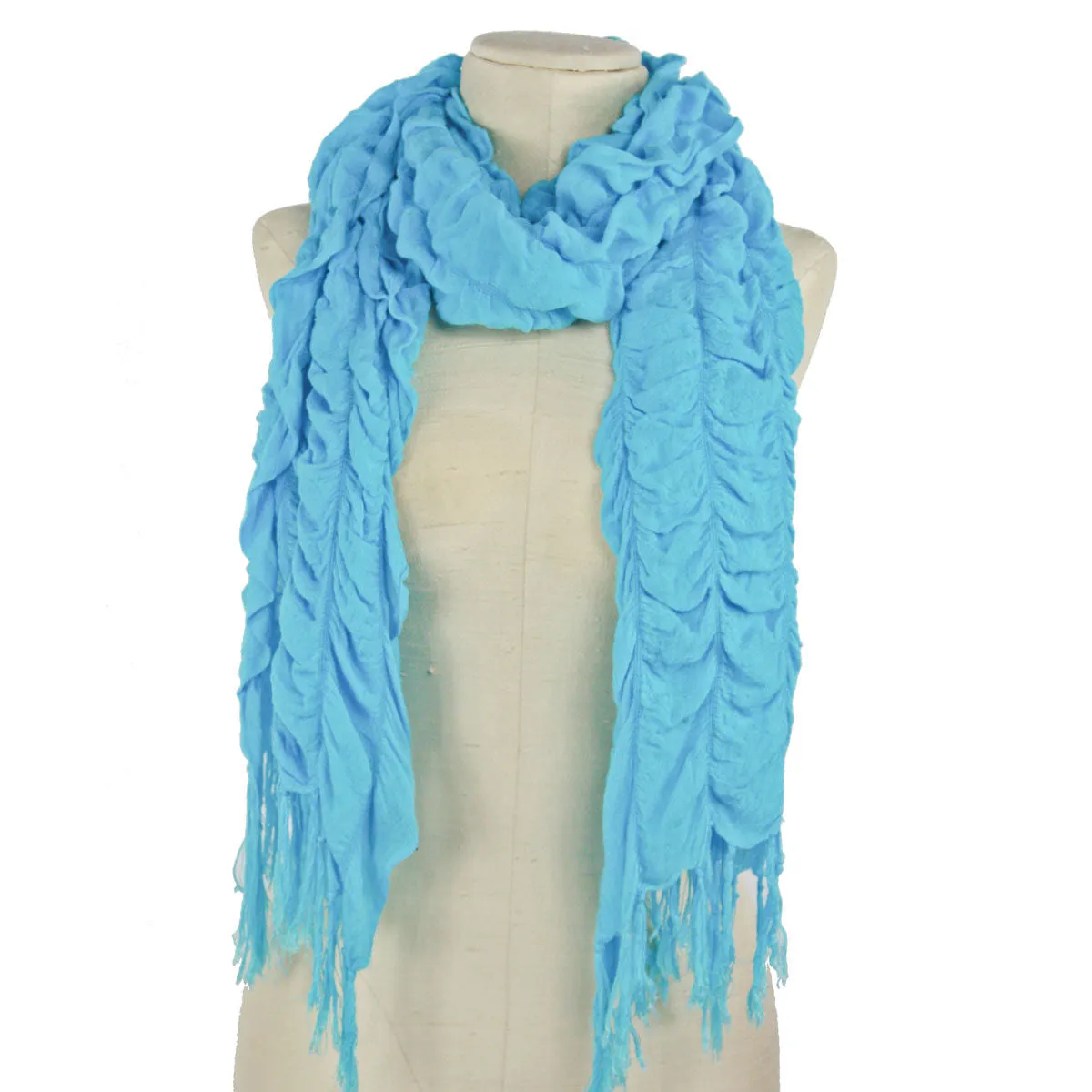 Romantic Ruffles Fringed Scarf