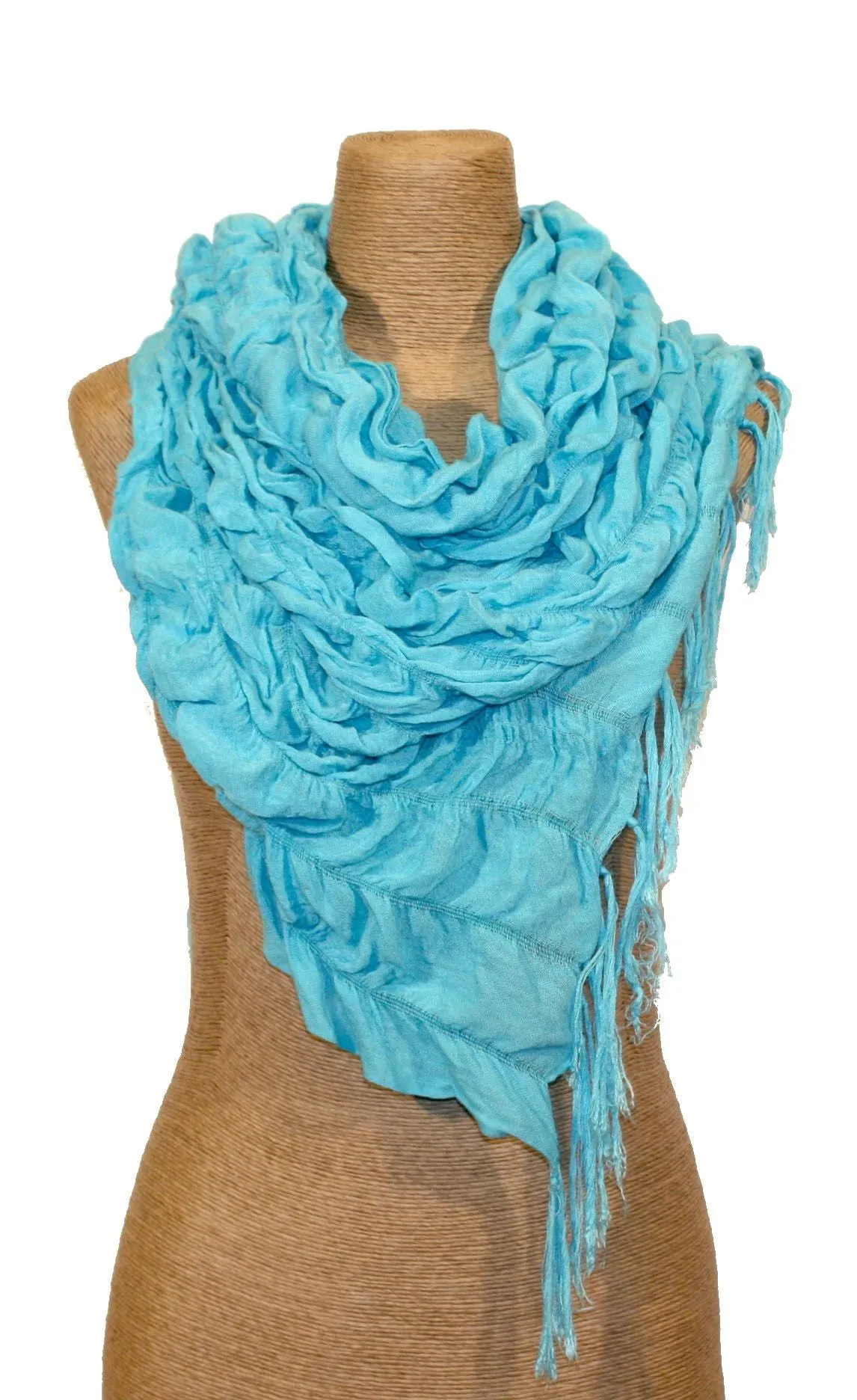 Romantic Ruffles Fringed Scarf