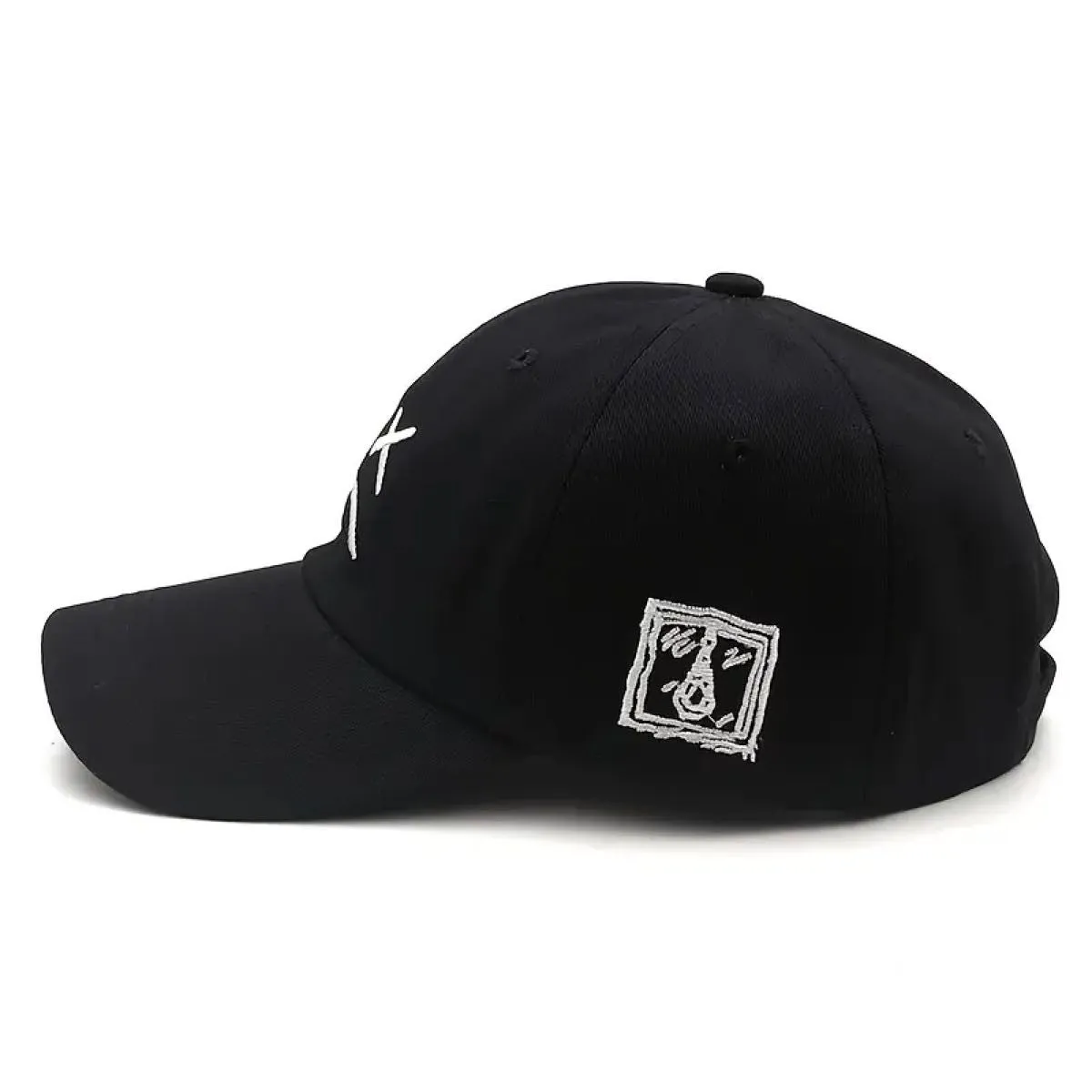 'Sad Face' Baseball Cap (#hat021Black)