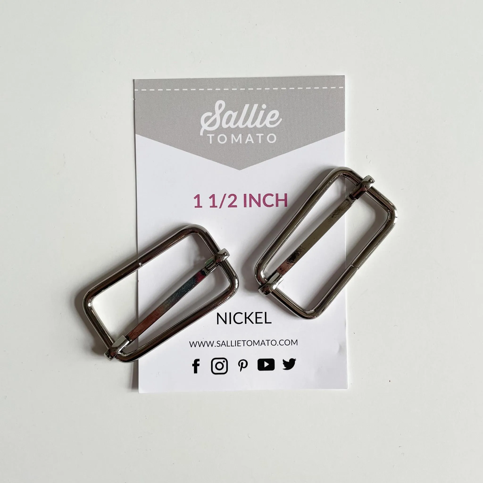 Sallie Tomato : Two Slider Buckles - 2 inch