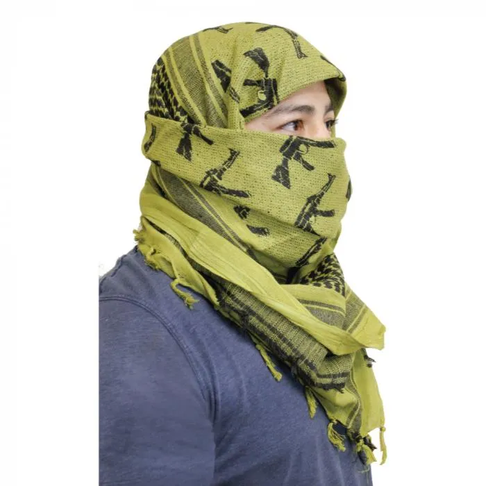 Shemagh (Head & Face Protection) Machine Gun Green