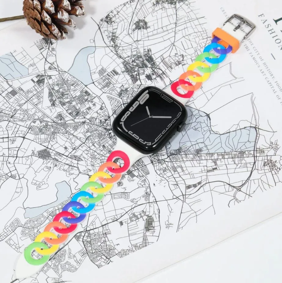 Silicone Chain Watch Band