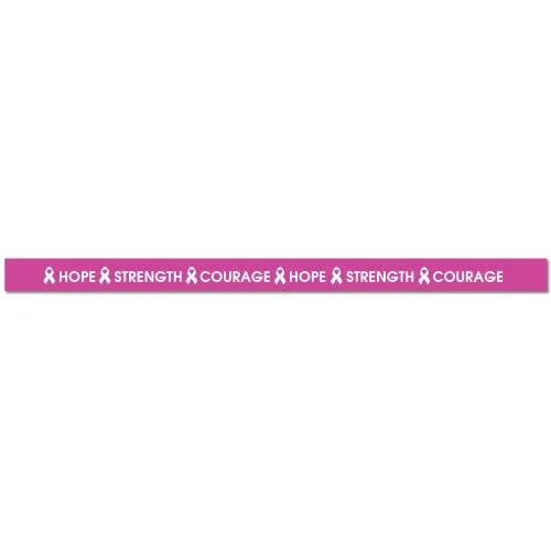 Silicone Wristbands Color Fill Debossed 1/2" Hope Design - Hot Pink (100/Pack)