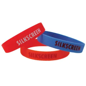 Silkscreen & Imprinted 1/2" Custom Silicone Wristbands SILSC - CHILD (100/Pack)