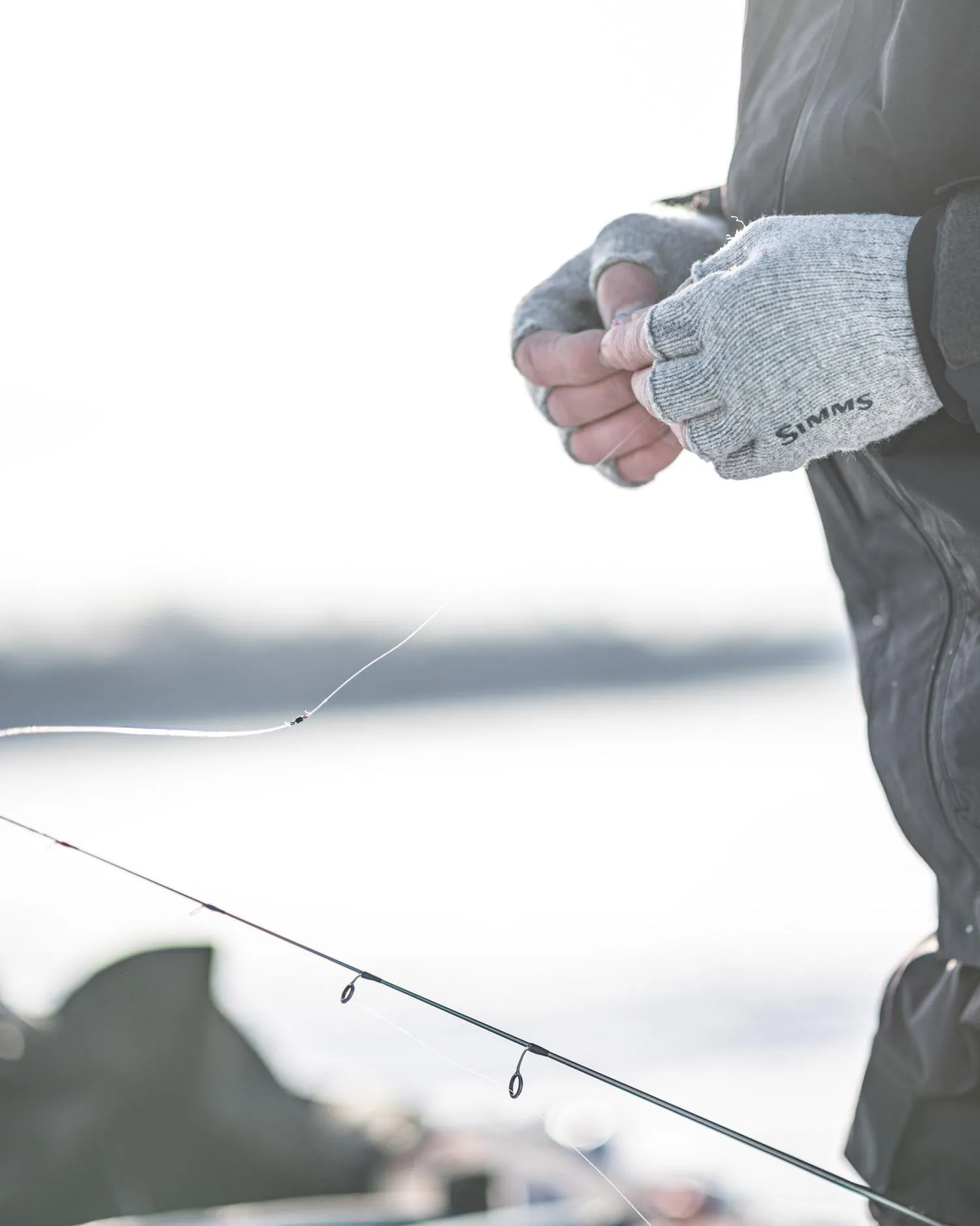 Simms Wool Half Finger Mitt