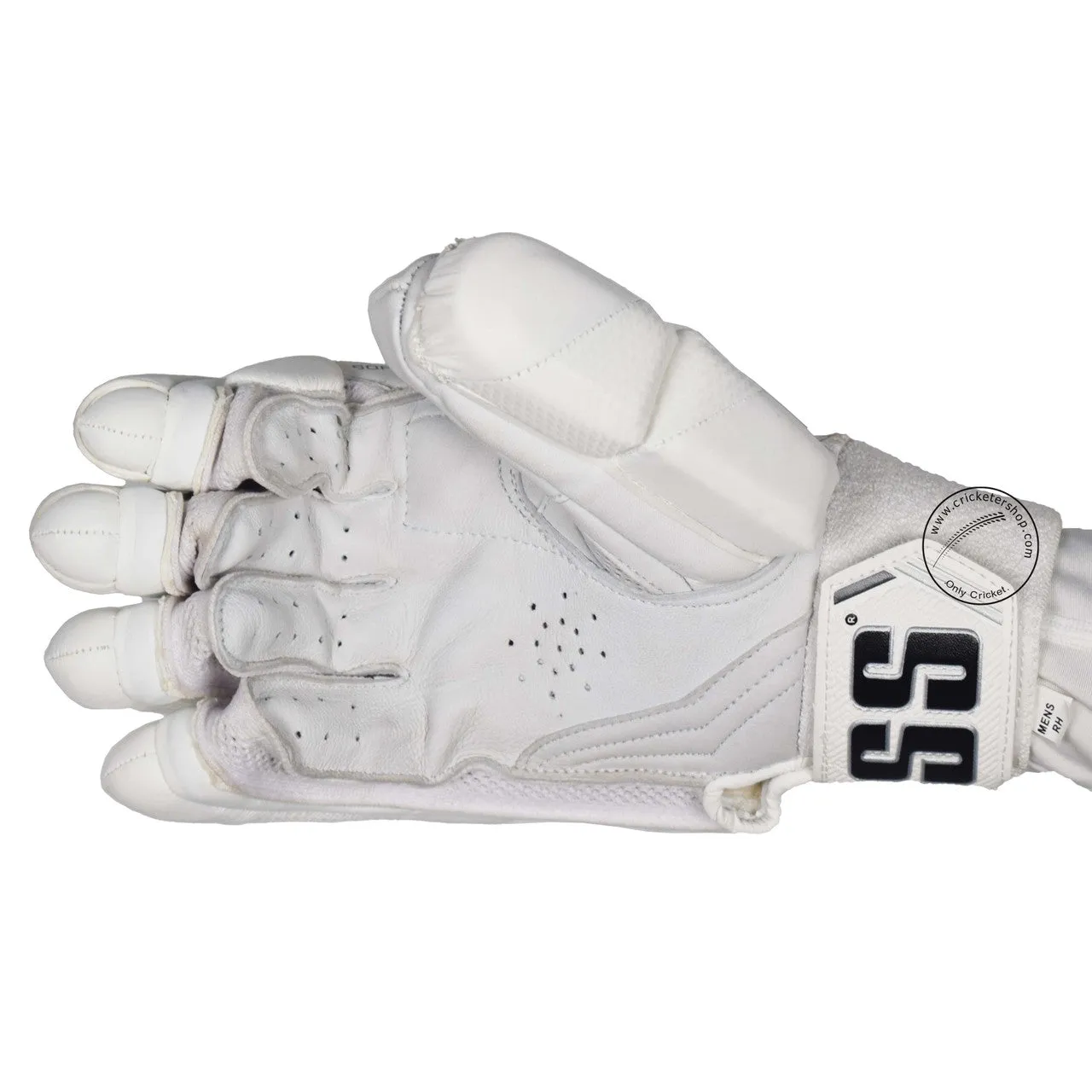 SS Super Test White Cricket Batting Gloves