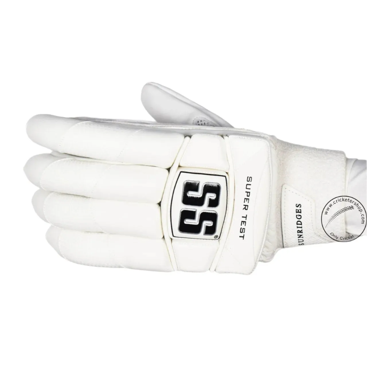 SS Super Test White Cricket Batting Gloves