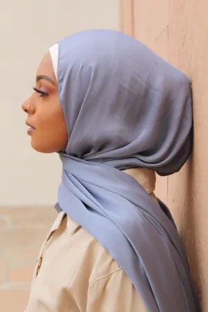 Steel Blue Luxe Scarf