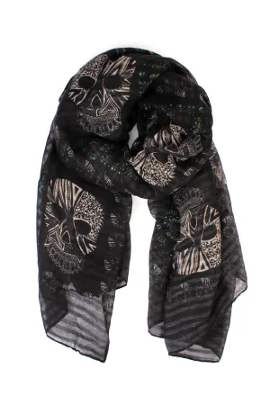 Sugar Skull Oblong Scarf