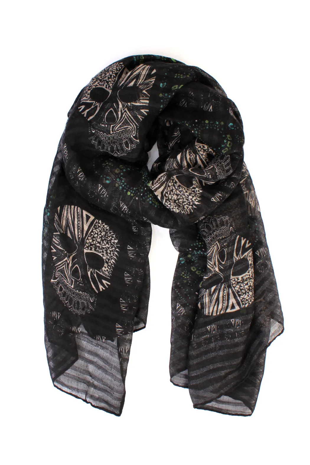 Sugar Skull Oblong Scarf