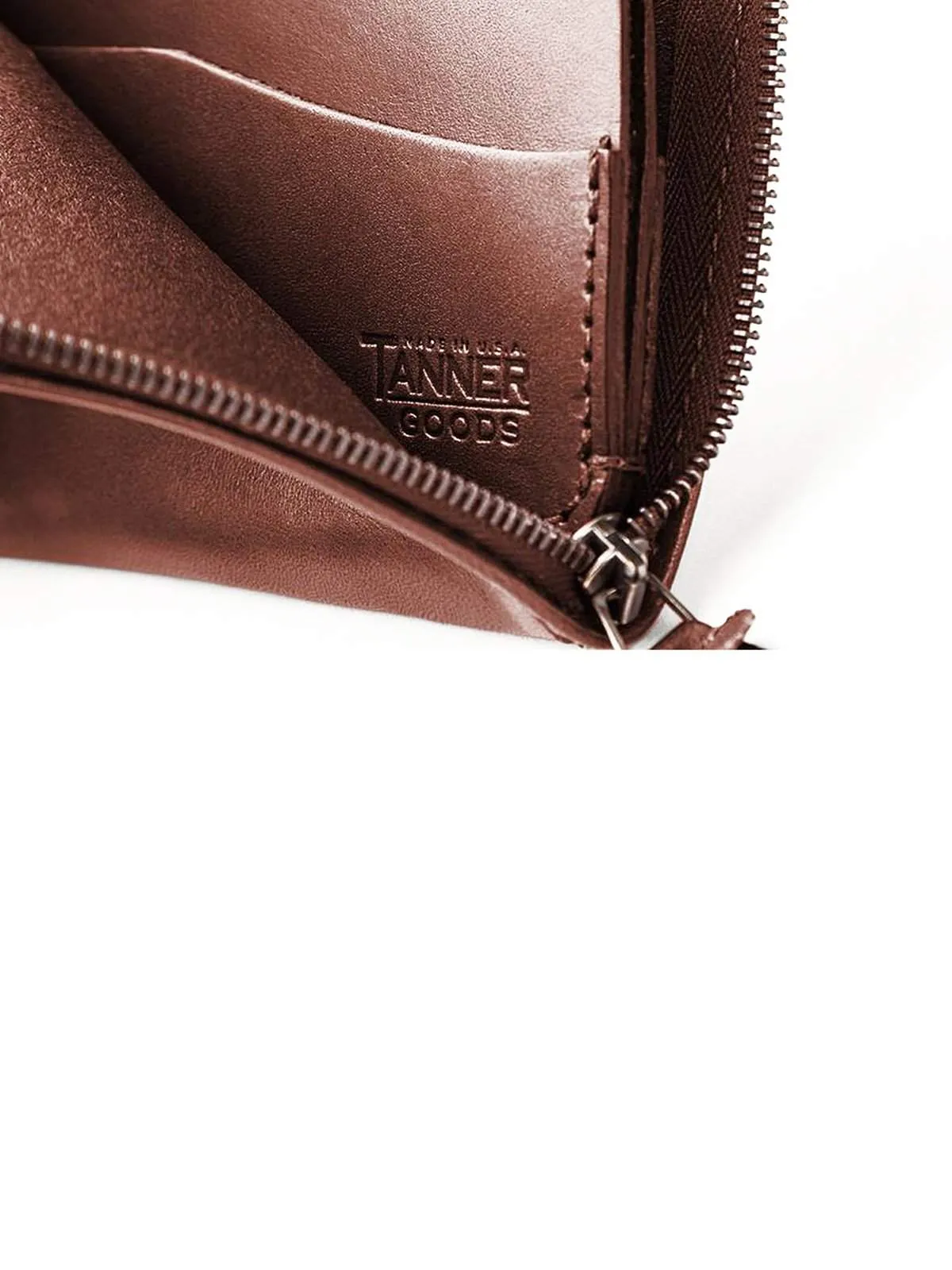 Tanner Goods Universal Zip Wallet Cognac
