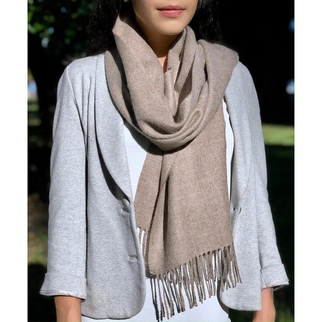 Taupe Baby Alpaca Scarf