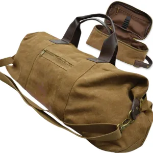 Thomas Cook Canvas Duffle & Wash Bag Combo - BROWN