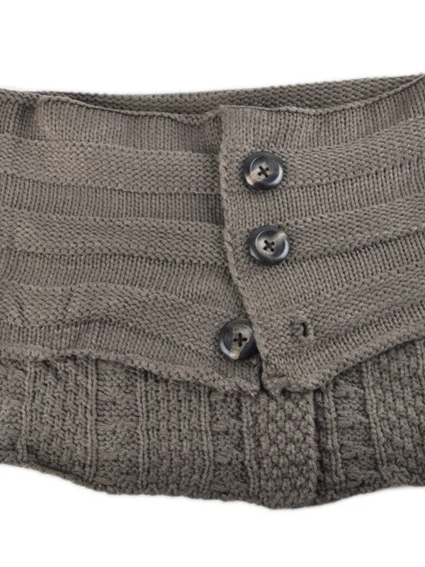 three button cowl neck scarf
