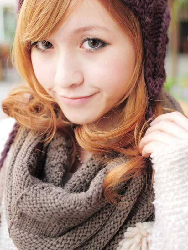 three button cowl neck scarf