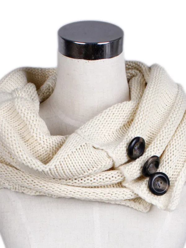 three button cowl neck scarf