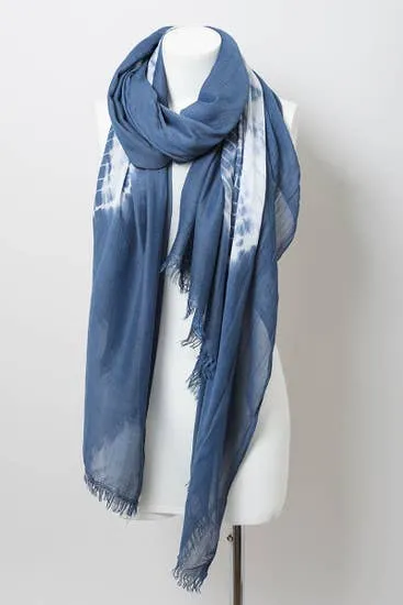 TIE DYE SCARF BLUE