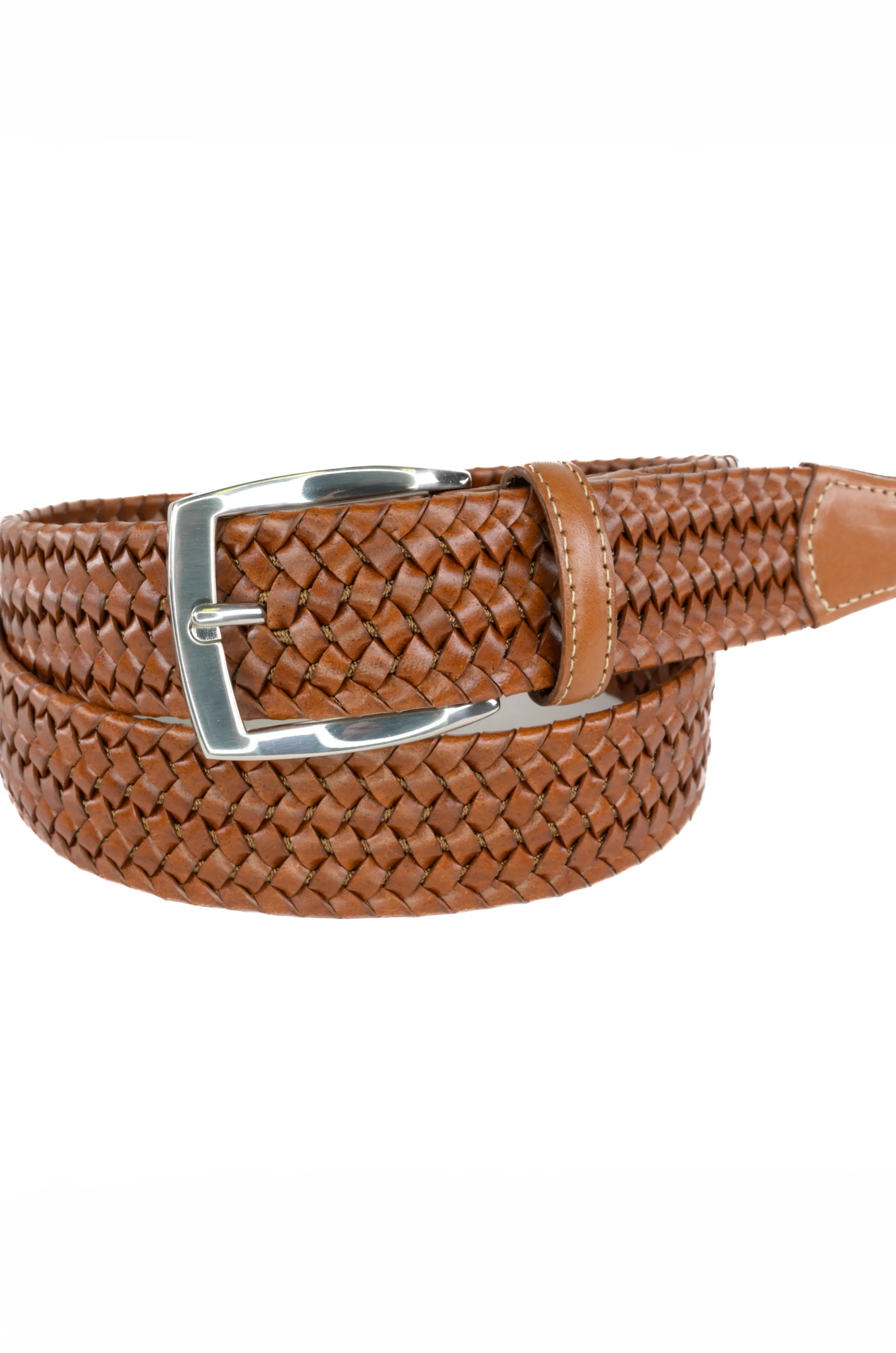 Torino Woven Leather Stretch Belt
