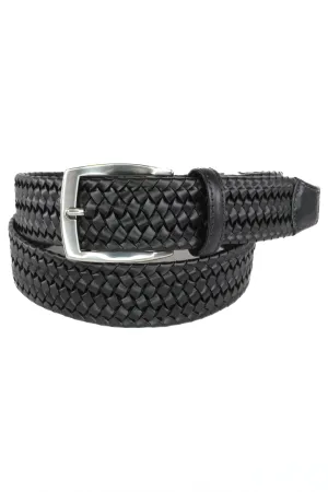 Torino Woven Leather Stretch Belt