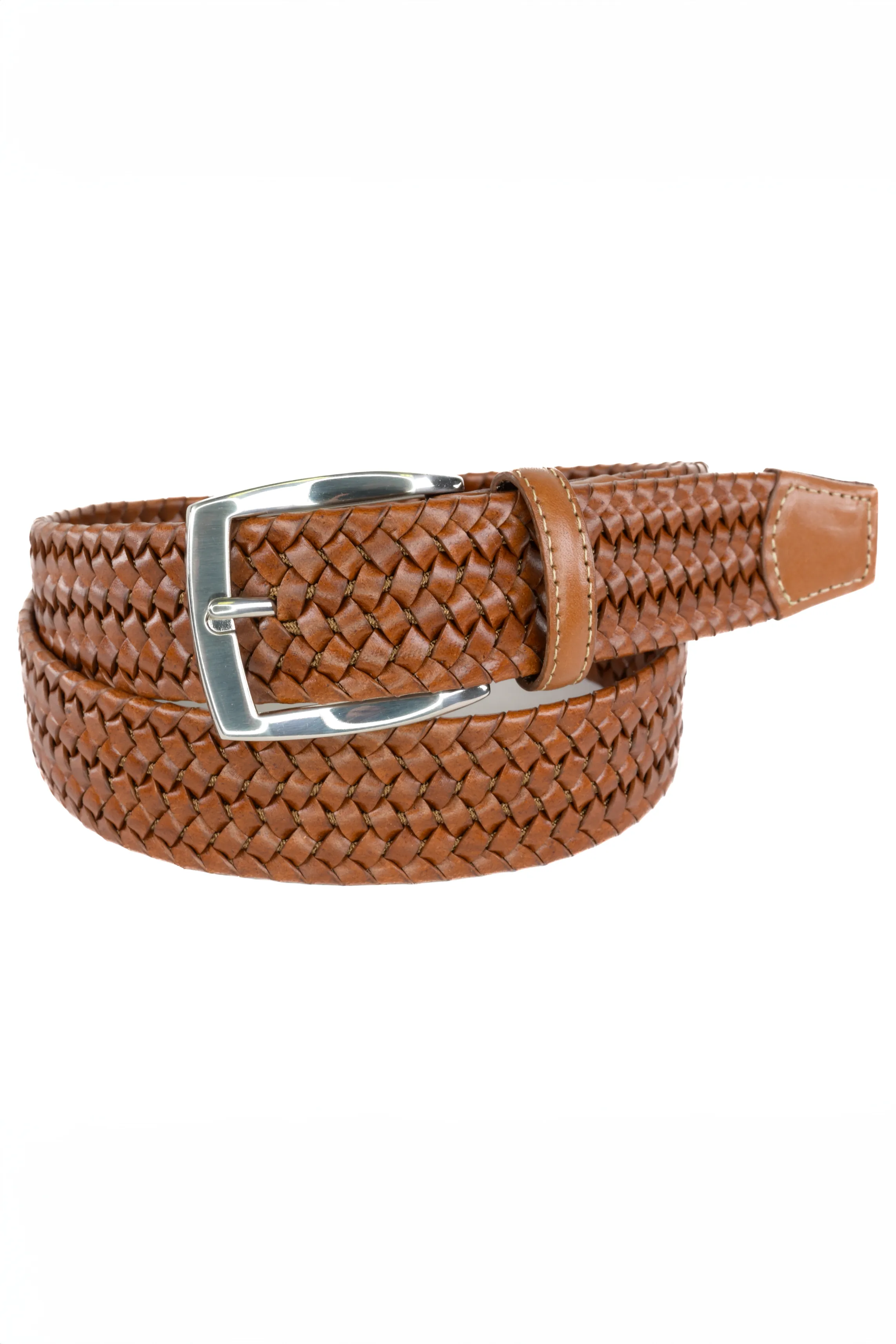 Torino Woven Leather Stretch Belt