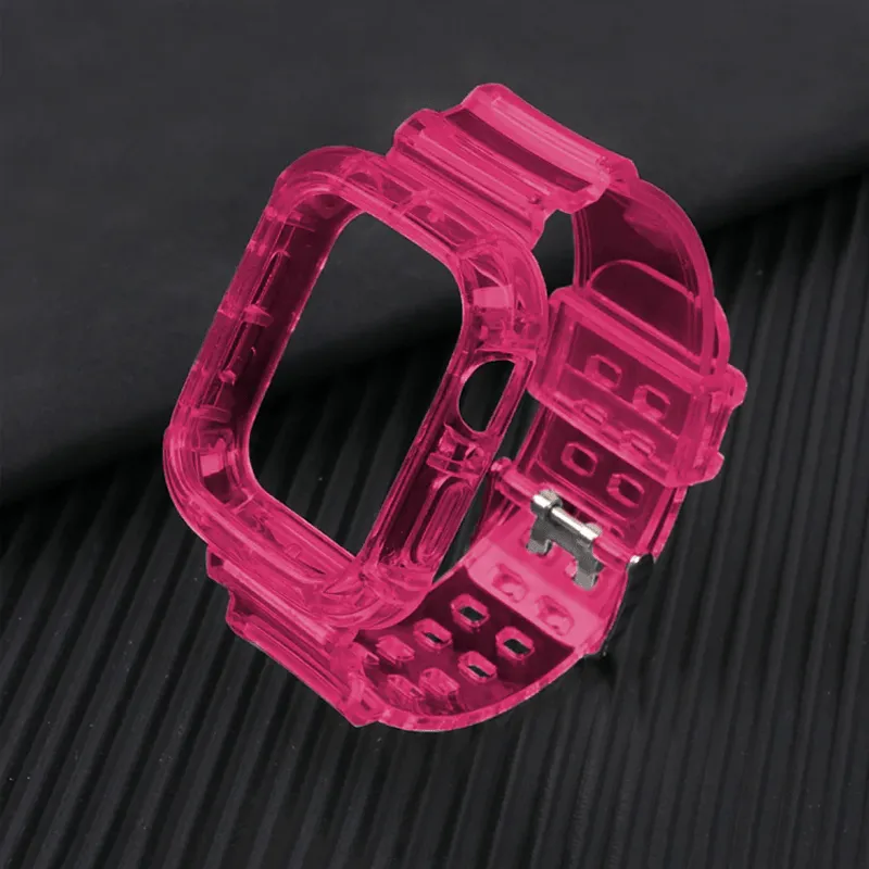 Transparent Sports Watch Band With Built In Case