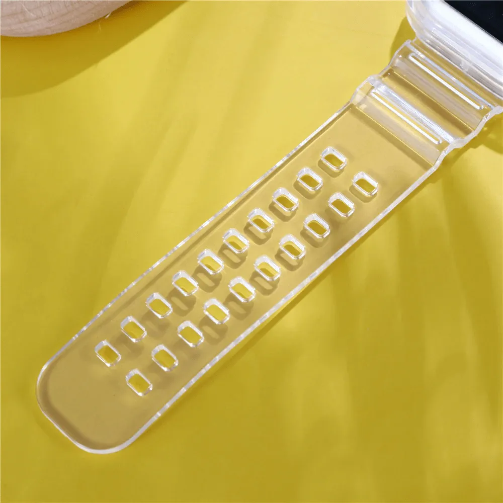 Transparent Sports Watch Band With Built In Case