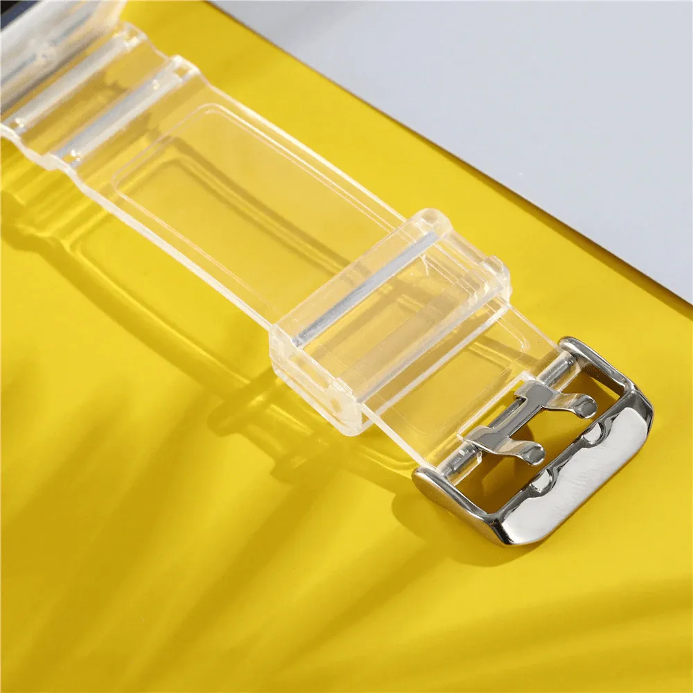 Transparent Sports Watch Band With Built In Case
