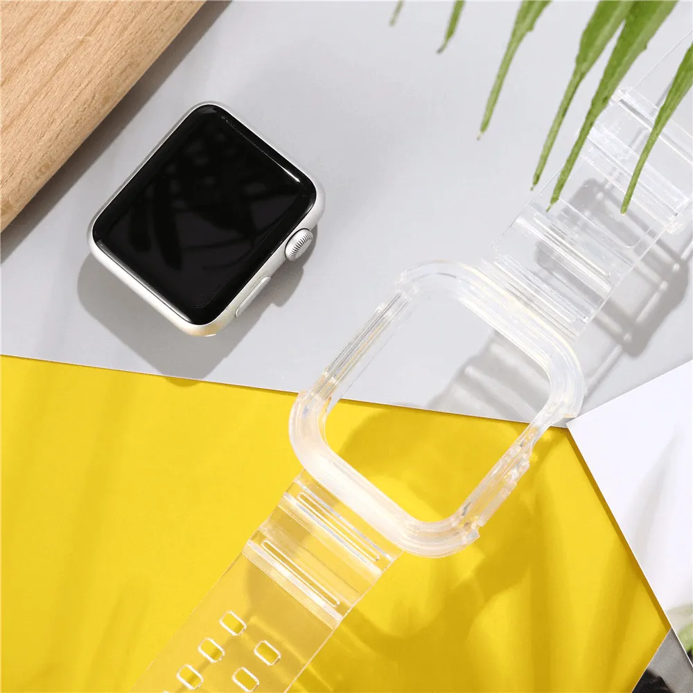 Transparent Sports Watch Band With Built In Case