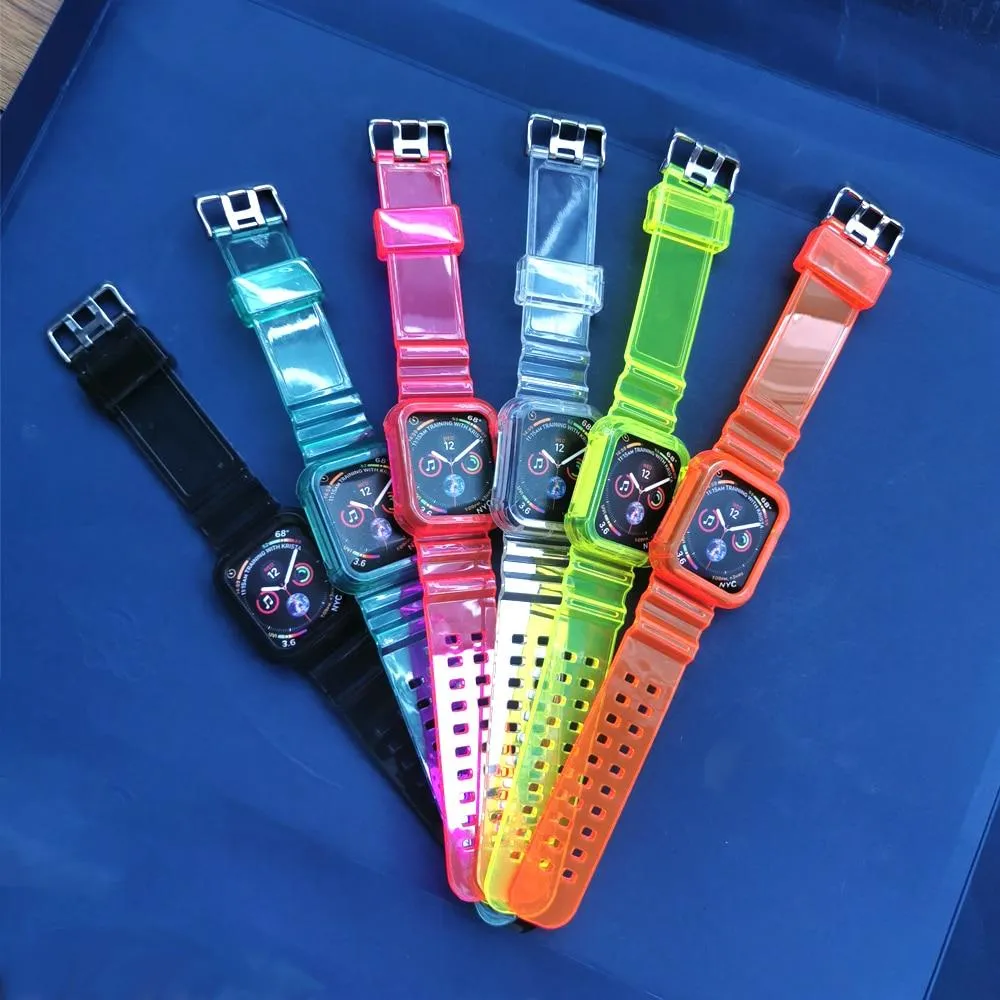 Transparent Sports Watch Band With Built In Case