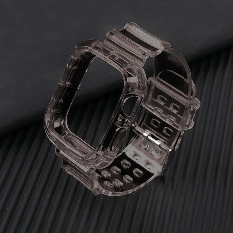 Transparent Sports Watch Band With Built In Case