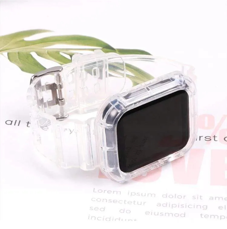 Transparent Sports Watch Band With Built In Case