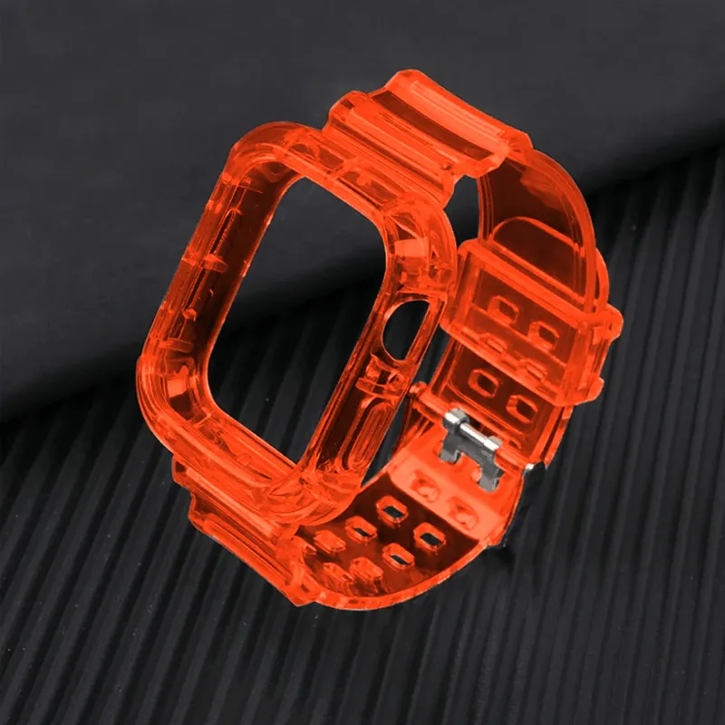 Transparent Sports Watch Band With Built In Case